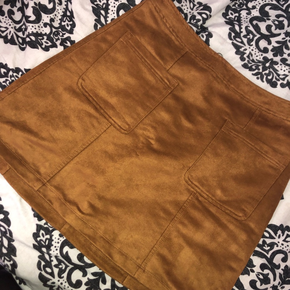 Suede skirt